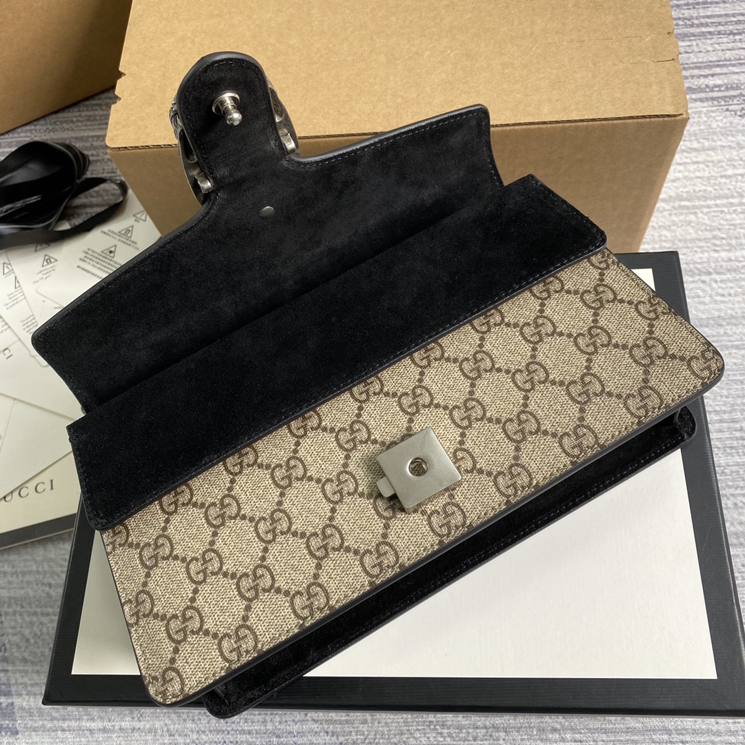 Gucci Dionysus GG Small Shoulder Bag 499623 Black